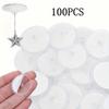 100Pcs Mark-Free Transparent Ceiling Hooks 22mm/30mm Wall Hooks  Christmas Banners