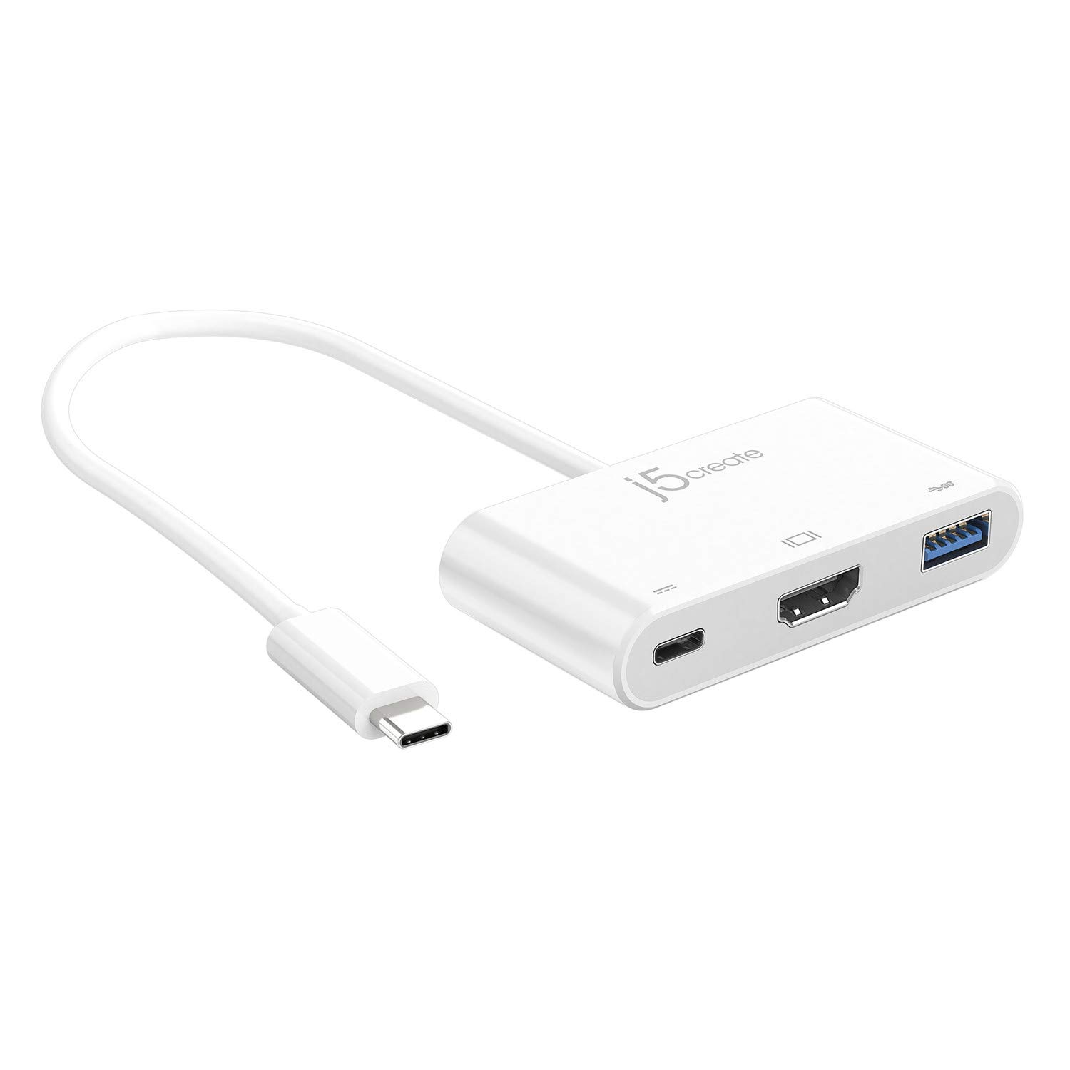 

j5create 3in1 Adapter 4K HDMI 60W Bus Powered Displayport Alt Mode MacBook Pro MacBook Air USB USB-C Multi-Conversion USB3.0 &PD Powered/Self Type-C