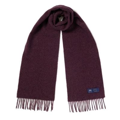 ABRAHAM MOON Merino Wool Muffler 25cm - Burgundy