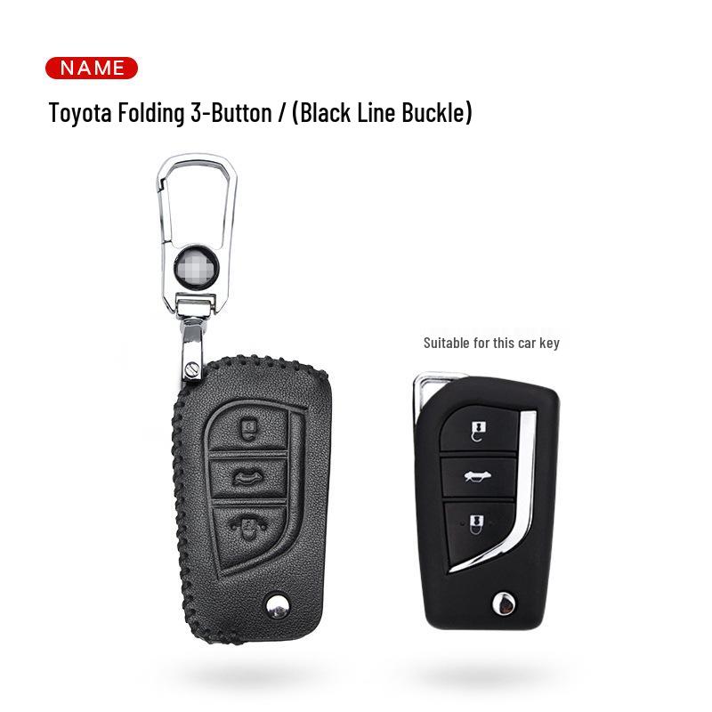 Toyota Genuine Leather Key Case Cover for RAV4, Camry, Corolla, Highlander