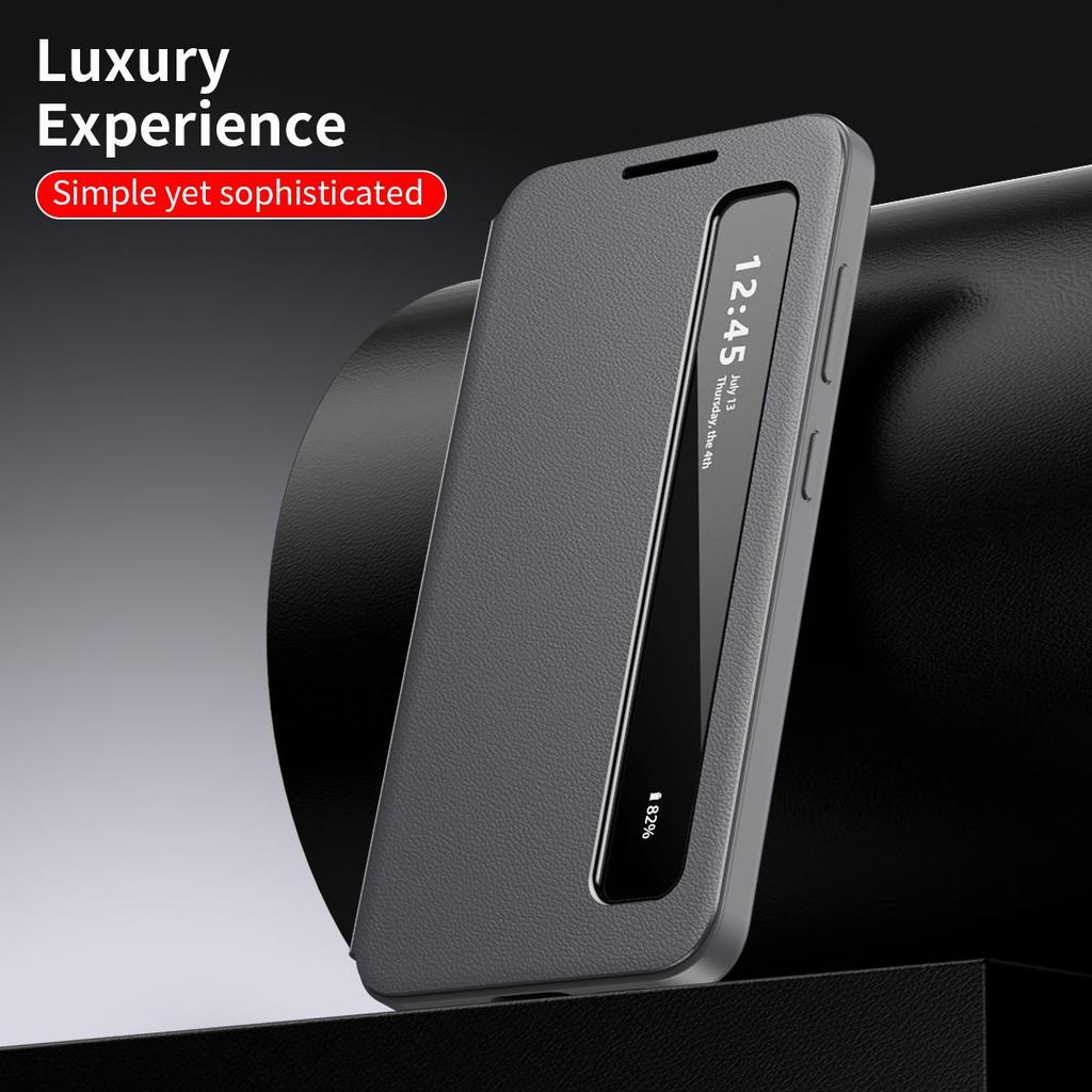 S25Ultra Slimme Raamhoes, APP Wakker Maken/Slaap, Portemonnee Telefoon Kaarthoes Voor Samsung Galaxy S25 Ultra Kaartvak Houder