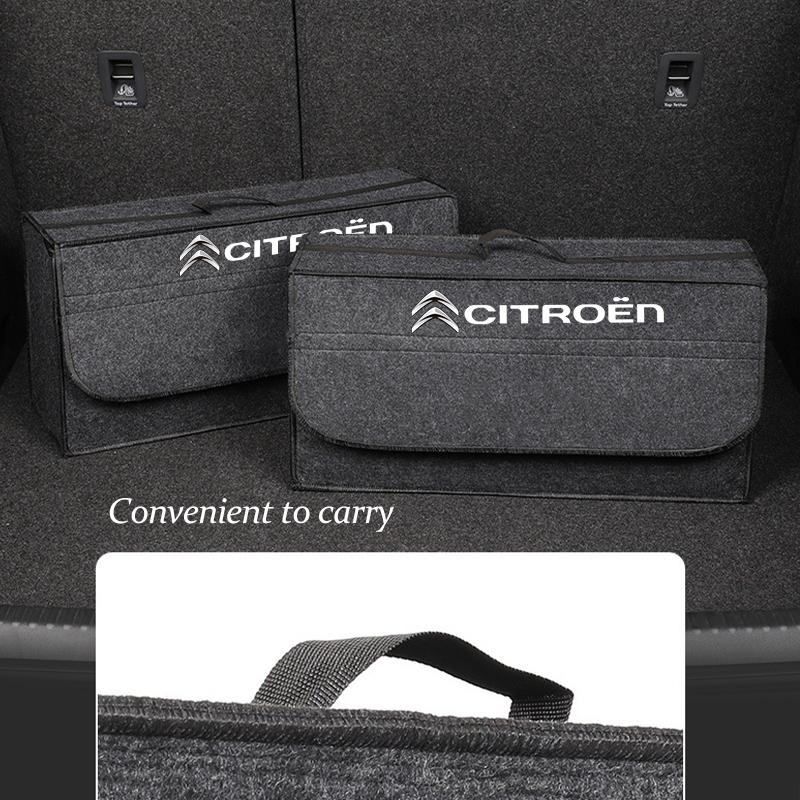MVDC1 Car Trunk Miscellaneous Storage Box Foldable Felt Organizing Box For Citroen Celysee C6 C3 C5 C1 C2 C4 Aircross Picasso Cactus