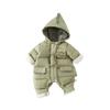 Thick Cotton Baby Jumpsuit - Warm Fleece Cartoon Winter Outfit for Boys & Girls