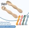 Ergonomic Spoons for Small Hands 2Pcs Silicone Baby Spoon, Soft Toddler Training Spoon Puree Fruit Puree, Easy Grip Non-Slip Handle Infant Feeding