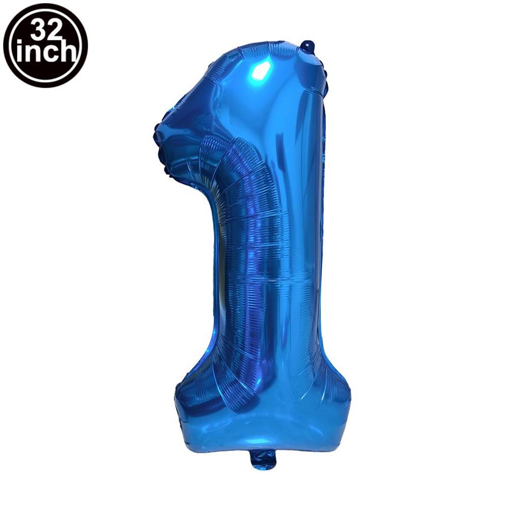 Blue Large Numbers Balloon 32 Inch 0 1 2 3 4 5 6 7 8 9 Birthday Digit Bachelorette Balloons Figure Golob Party Ballon Decoration 5