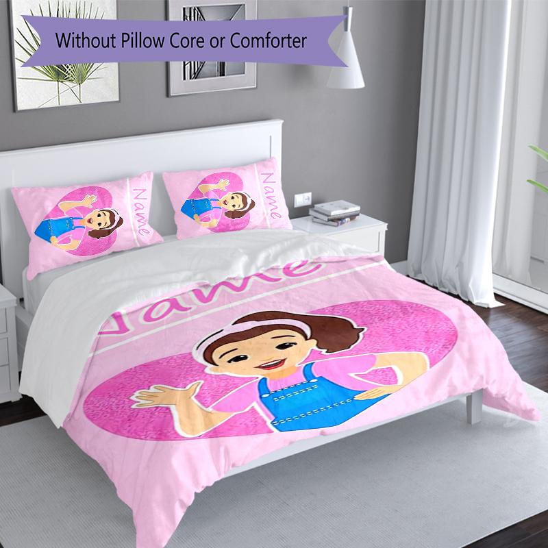 3pcs Custom Name Ms. Rachel Set,Includes 1 Duvet Cover and 2 Pillowcases,All-season Bedroom Decor