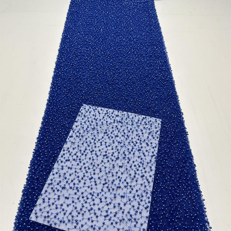 1yard Sequin Embroidery Fabric for Wedding Dress DIY Sewing Elegant Embroidered Beaded Lace Fabric Glitter Evening Dress Cloth