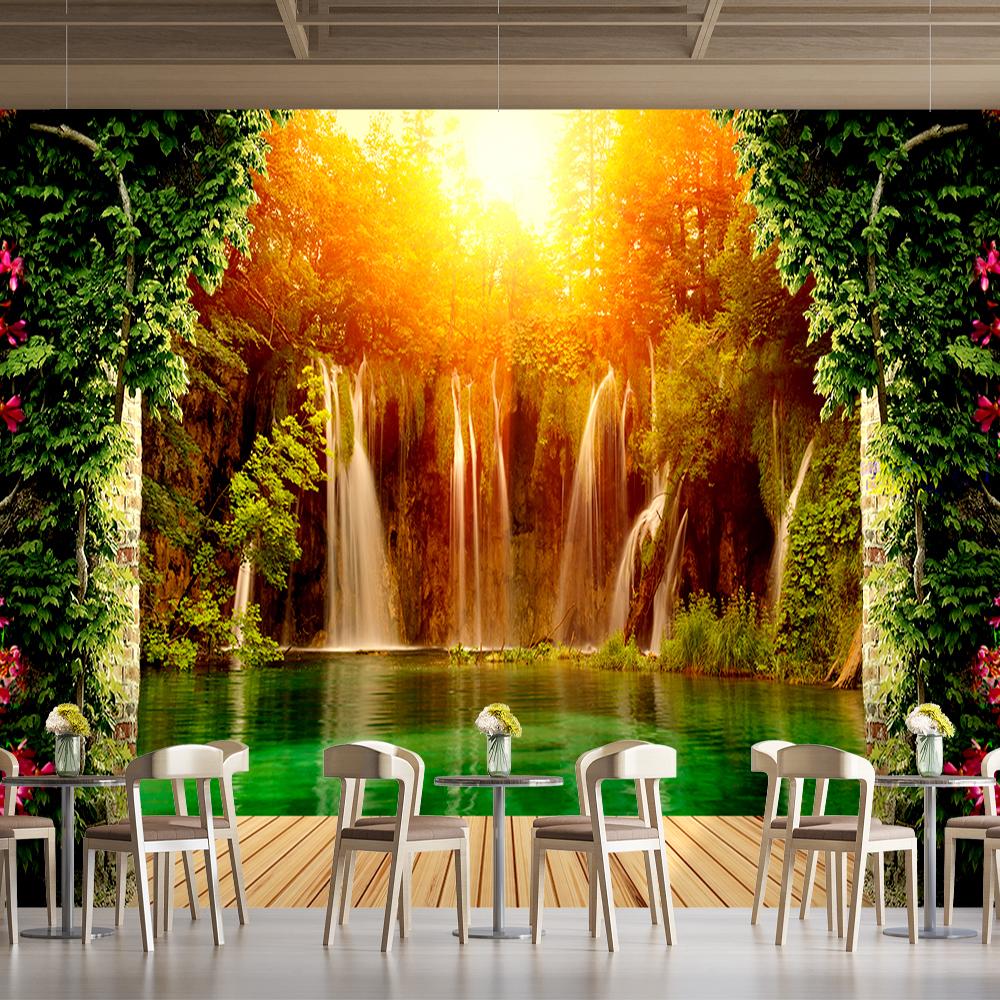 3D Tapeta Vodopád Pastorační Přírodní Krajina Vodopád Nástěnná Malba Obývací Pokoj Ložnice 3D Tapeta