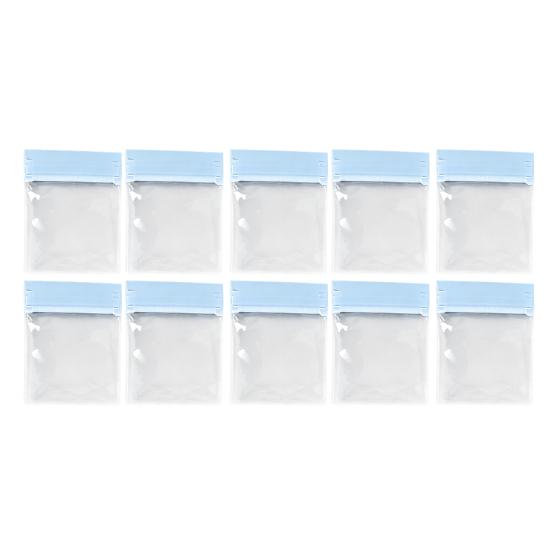 Jewelry Travel Bag Sliding Lock Design Portable Seal Pill Organizer Multi-Colored Labels for Daily Jewelry Storage and Size#10pcs