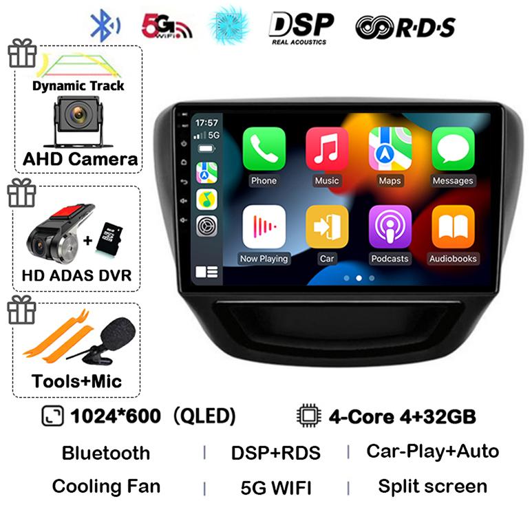 Android 14 Carplay Auto Car Radio For Chevrolet Cavalier 2016 2017 2018 Multimedia Stereo Video Player GPS 4G+WIFI BT 360 Camera