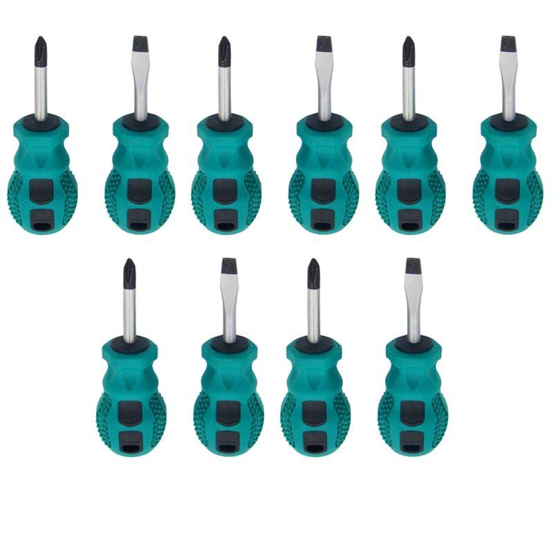 A84E-Small Carrot Heads Screwdriver Mini Dual-Purpose Screwdriver Half-Inch Flat Short Screwdriver