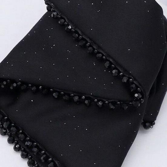 Large Bowknot Hair Claw Clip Non Slip Strong Hold Women Long Thick Thin Hair Shimmery Black Ribbon Bow Clamp Hair Accessories