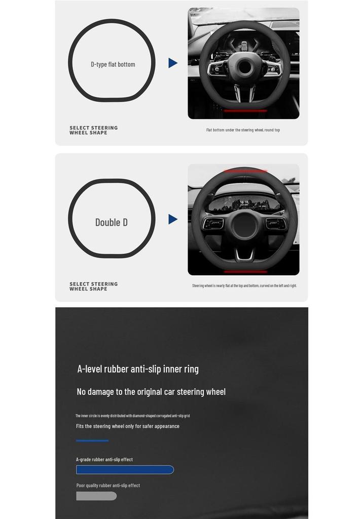 Model YU7 Steering Wheel Cover - Ultra-thin All-Season Grip for 2026 Car Interior Modification