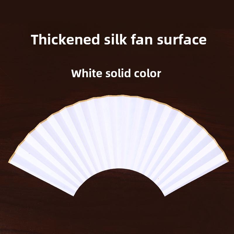 Luminous Handmade DIY Ancient Chinese Sle Blank Fan Xuan Paper Silk Cloth Night Light Hanfu Accories Student Home Daily Use