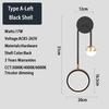Indoor LED Wall Lamp AC85-265V 5 Types Black Golden Shell Modern Simplicity Indoor Wall Lamps with High Brightness LED Lighting