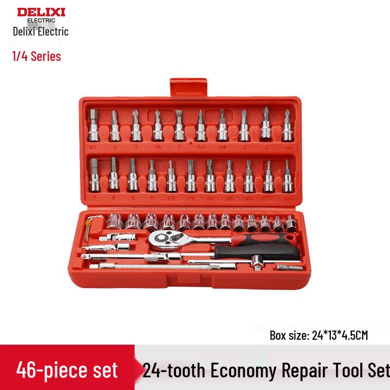 Delixi Quick Ratchet Socket Wrench Set for Automotive Repair