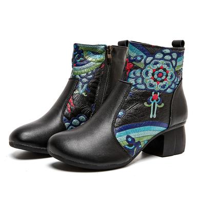 GKTINOO Stivali Invernali Caldi in Pelliccia Vera Pelle Tacco Alto Caviglia per Donna Stivali Zip Laterale Morbido Comfort Personalità Botas
