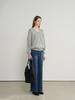 GENERALIDEA Cotton Layered V-Neck Knit Pullover [Light Grey] / Gf1Lkp506
