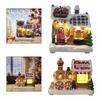 Lighted up Christmas Village House Home Livingroom LED Light Snow Village