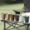 Summer  Simple Flat Bottom Cup Stainless Steel Double-Layer Inner Tank Capsule Coffee Cup High-Grade Solid Color Water Cup