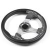 13 Inch 320mm PU PVC Classic Racing Game Drifting Sport Car Vintage Universal Car Refit Steering Wheel Black/Carbon Fibre Styl