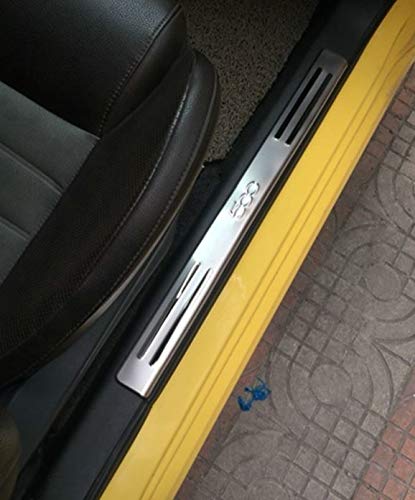 Fujidrive FIAT 500 Abarth Door Scuff Plates, Stainless Steel