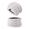 Winter hat, scarf set, women's outdoor cold protection and warmth, knitted hat, fleece ear protector, pullover, wool hat.
