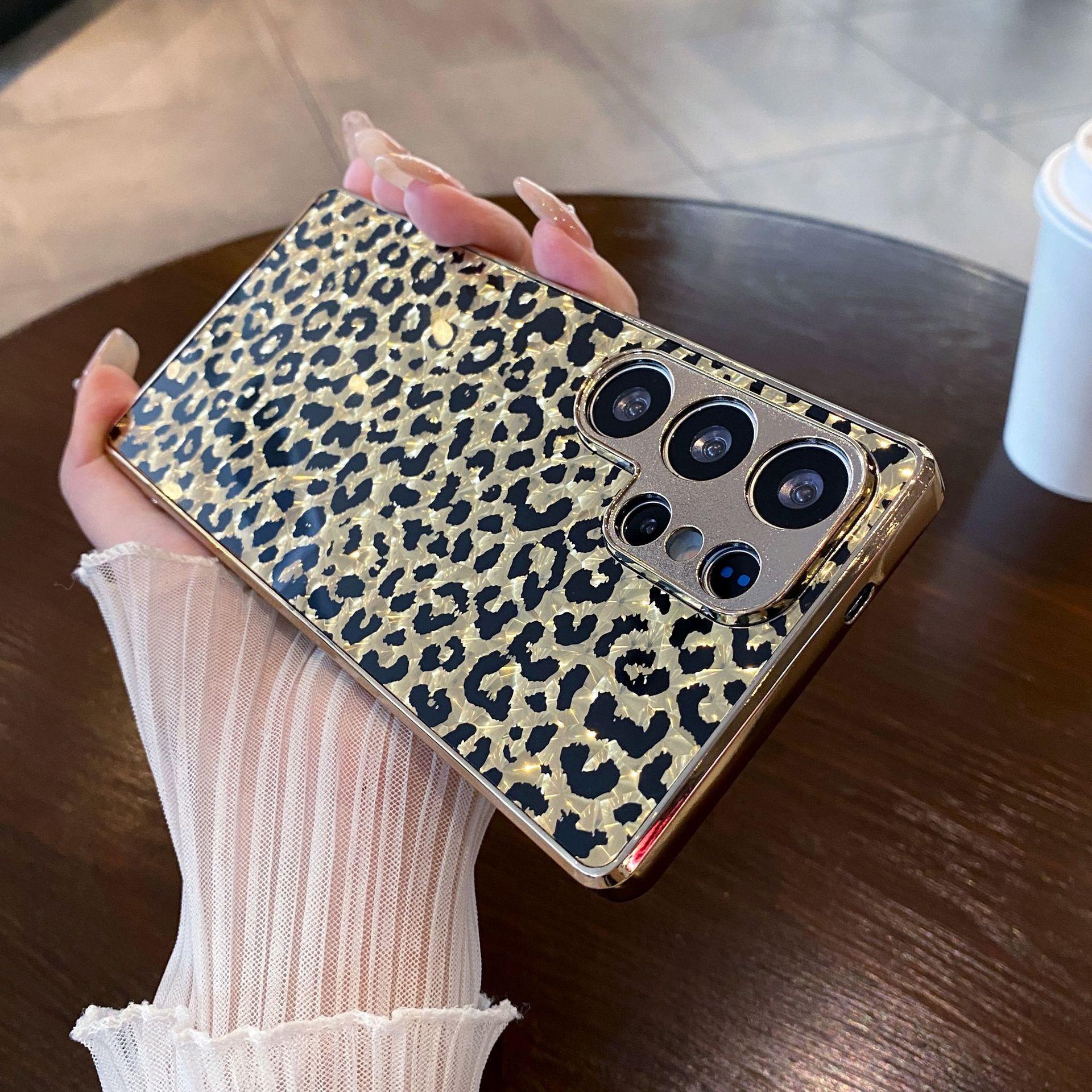 Samsung S11ULTRA mobile phone case classic fashion electroplated edge leopard print S11ULTRA protective case S25ULTRA