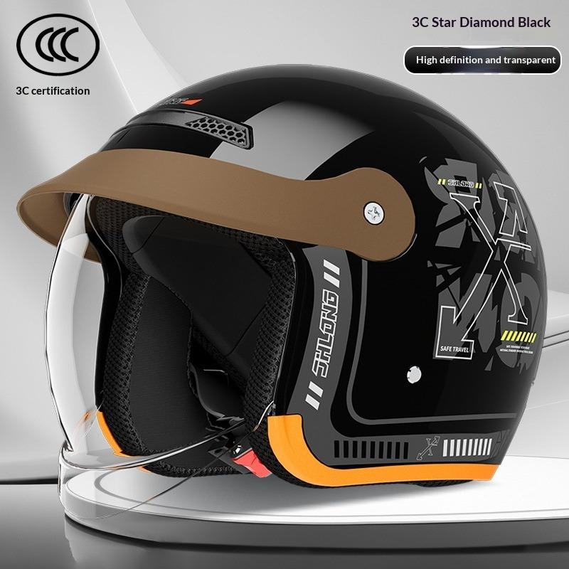 Electric Vehicle Helmet Four Seasons Unisex Helmet Adjustable Half Helmet Motorcycle Helmet