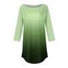 Damenmode Lässige Ausgeh-Tops Bedruckte Raglanärmel 3/4-Ärmel Pullover Rundhals-Tops