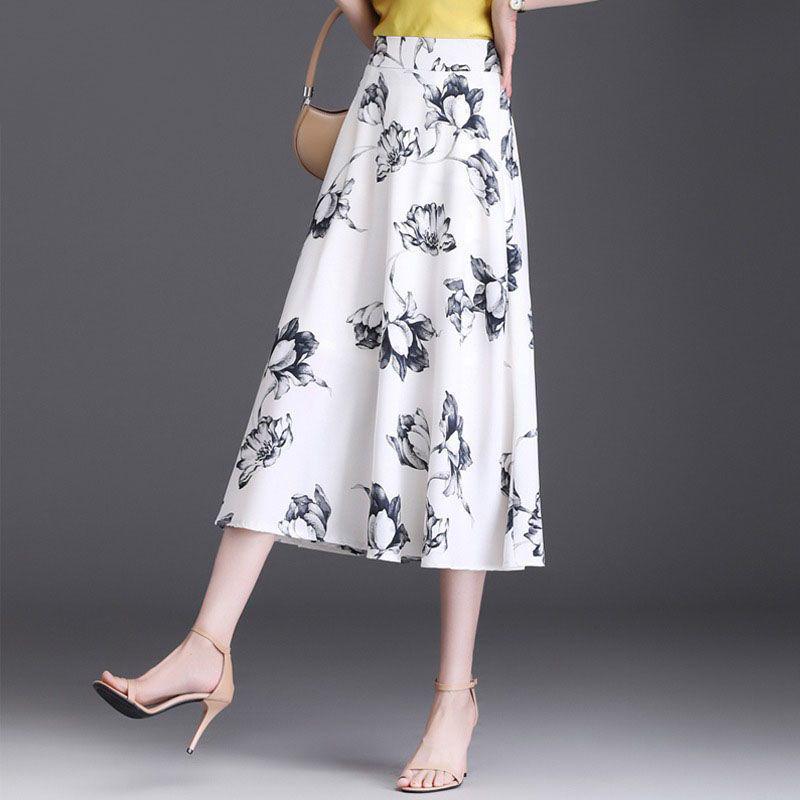 Women's Summer Fashion Printed A-line Skirt - Slimming & Belly-Covering