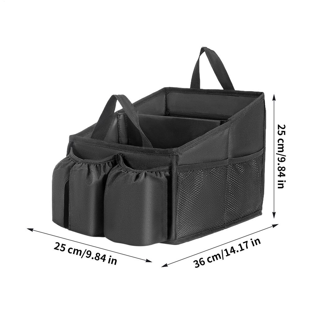 Car Seat Storage Organizer Foldable Console Storage Box With Handle Interior Organizer Accessories For Toys Tissues Snacks