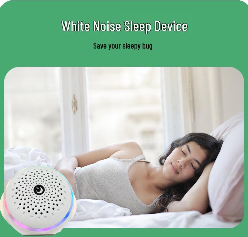 Handheld Smart White Noise Device with Natural Sounds, Stress Relief, Baby Soothing, and 7-Color Light.