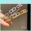 Minimalist 18k Gold Plated Zircon Square Cuff Bracelet For Women Jewelry Fashion Accessory