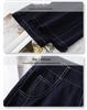 Dark Blue Retro Wide-Leg Women's Jeans: 2025 Summer High-Waisted, Floor-Length, Straight-Leg Style