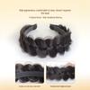 Women's Fishbone Braid Headband Wig - New Style Twist Braid Hair with High Skull Gourd Design Hair Accessories