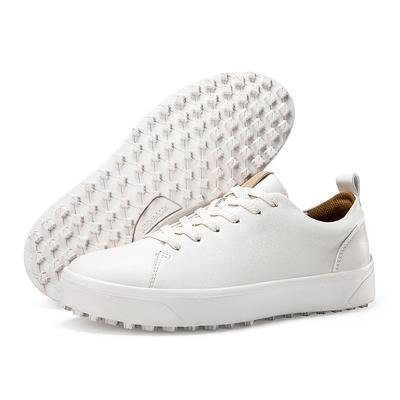 Waterproof Men’s Golf Shoes Lace-up Golf Training Sneakers Spikeless Golf Trainers Women White Non-slip Business Dress Shoes