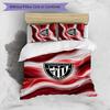 Athletic Bilbao Football Printed 3 Pieces Bedding Set, Comfortable Skin Friendly Bedroom Duvet Cover Set