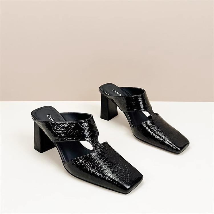 Fashion Plus size 42 Summer Hollow Out Women Sandals Silver Chunky Pumps Luxury Design Slingback Gladiator Rome Shoes Zapatos De Mujer