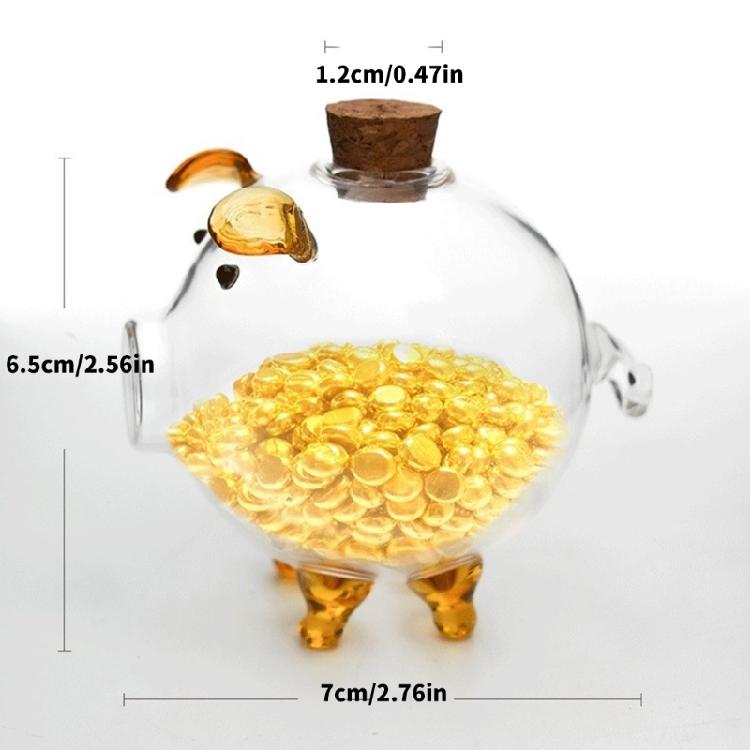 Klares Glas Sparschwein Gold Bohnen Aufbewahrungsglas Für Bargeldsparen Niedliches Geldglas Zum Aufbewahren von Münzen und Anderen
