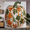 2pcs HD Chinese Pumpkin Stereo Decorative Curtain White Tie Digital Printed Curtain Home Decoration Style Decoration Living R