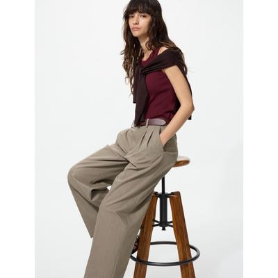 Japan Smart Wide Straight Pants Check