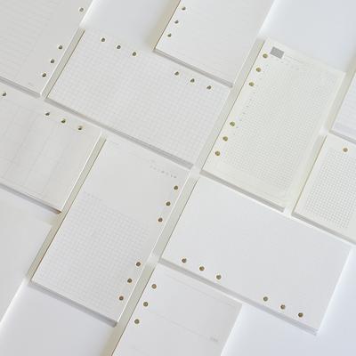 A5 A6 A7 Woodfree Printing Paper Planner Inner Pages For Filofax Creative Office Notebook Spiral Filler Papers Binder Inner Page