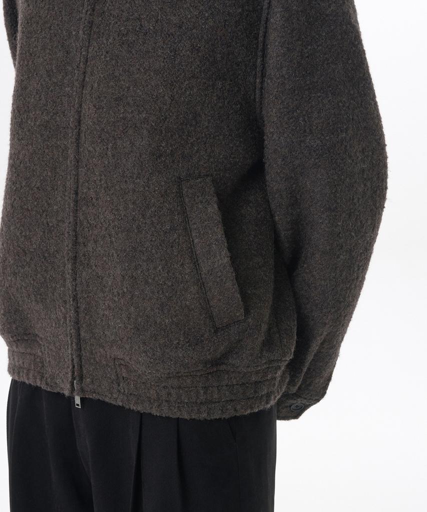 Musinsa Standard Wool Blend Boucle Blouson Jacket [Heather Brown]