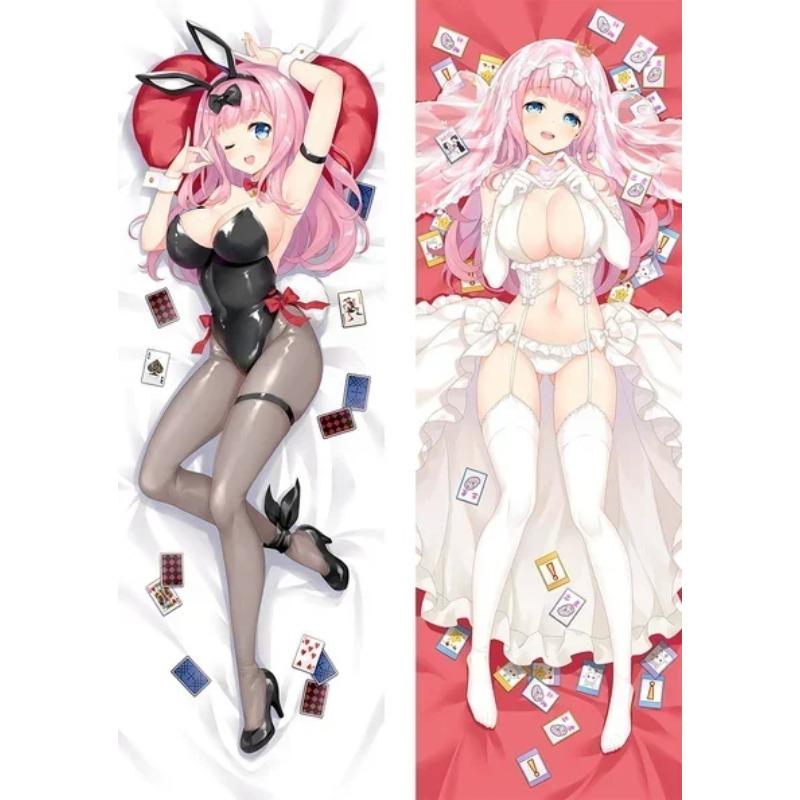 180cm Anime Giapponese Kaguya-sama: L'amore è guerra Fujiwara Chika Dakimakura Otaku Maschio Copricuscino Corpo Intero Federa Cuscino da Lancio Regalo