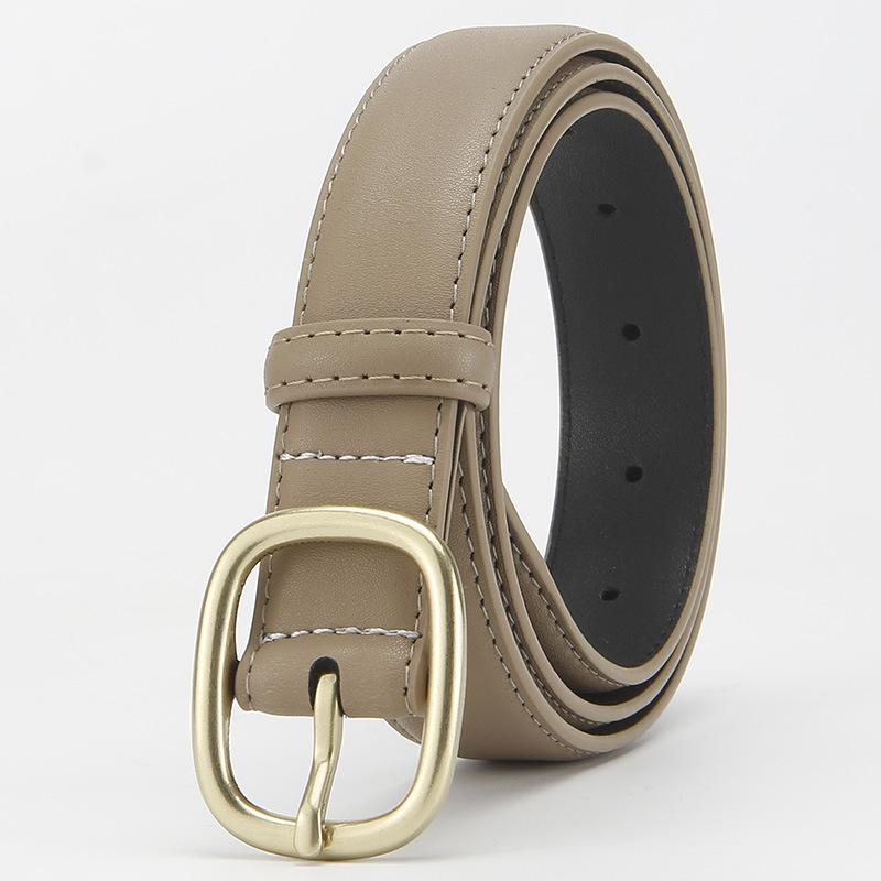 

Женский ремень из натуральной кожи, ремень из коровьей кожи, женский универсальный декоративный ремень, деловой, повседневный, простой, модный ремень, высококачественный