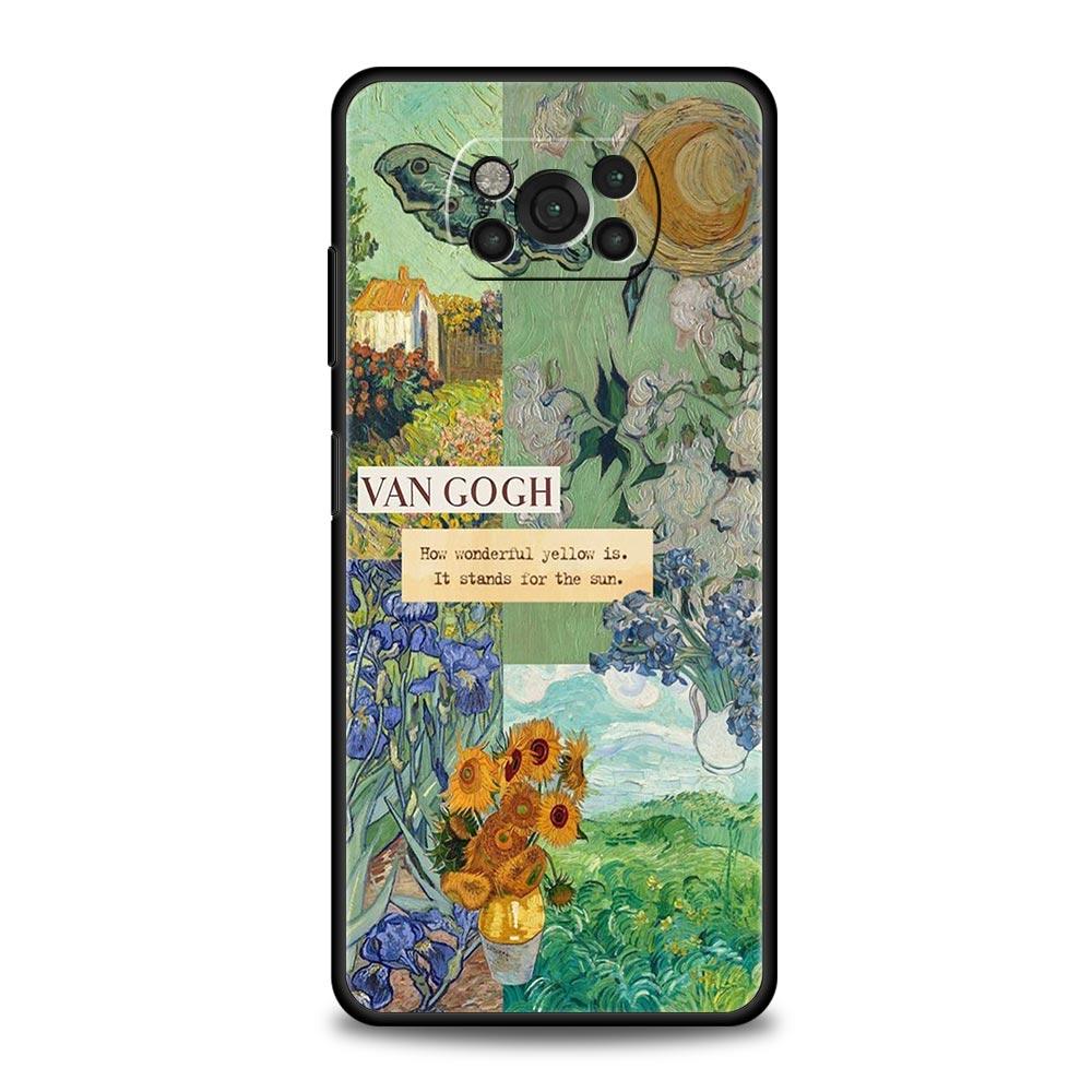 Θήκη Κινητού Τέχνη Van Gogh με Αστροφώτιστο Ουρανό Για Για Xiaomi Poco X6 X5 Pro X4 X3 NFC F5 Pro F4 F3 GT M5 M4 Pro 5G M3 C51 C50 C55 Κάλυμμα