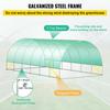 Walk-in Tunnel Greenhouse, 20 X 10 X 7 Ft Portable Plant Hot House W/ Galvanized Steel Hoops, 3 Top Beams, 4 Diagonal Poles, 2 Zippered Doors & 12