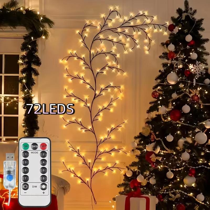 Usb Vine String Light 8 Mode With Remote Waterproof Led Flexible Diy Tree Branch Lamp Fairy Light Home Wall Christmas Decoration
