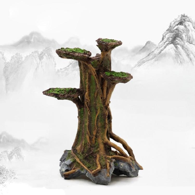 Resin Fish Tank Tree Trunk DIY Artificial Aquarium Plant for Reptiles Shelter